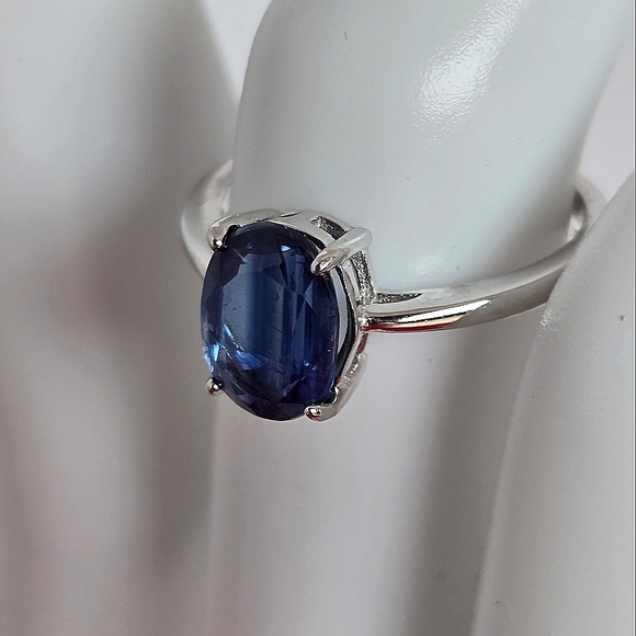 Natural Kyanite 925 Sterling Silver ring - Picture 3 of 5